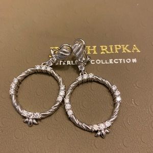 Judith Ripka NWOT Clip on Circle Earrings